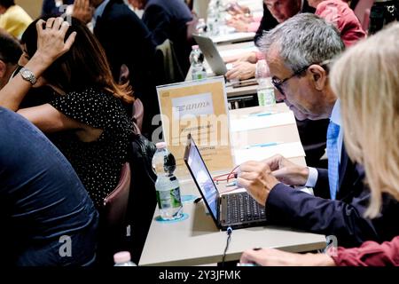 Roma, Italien. September 2024. ich lavori del Comitato direttivo centrale dell'ANM. Roma, Sabato 14 Settembre 2024 (Foto Mauro Scrobogna/LaPresse) die Arbeiten des Zentralen Lenkungsausschusses der ANM. Rom, Samstag, 14. September 2024 (Foto: Mauro Scrobogna/LaPresse) Credit: LaPresse/Alamy Live News Stockfoto