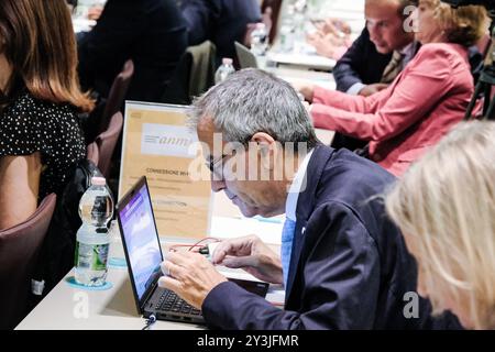 Roma, Italien. September 2024. ich lavori del Comitato direttivo centrale dell'ANM. Roma, Sabato 14 Settembre 2024 (Foto Mauro Scrobogna/LaPresse) die Arbeiten des Zentralen Lenkungsausschusses der ANM. Rom, Samstag, 14. September 2024 (Foto: Mauro Scrobogna/LaPresse) Credit: LaPresse/Alamy Live News Stockfoto