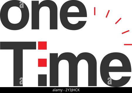 Flacher Buchstabe markiert EINEN Zeitraum während des Logodesigns Stock Vektor