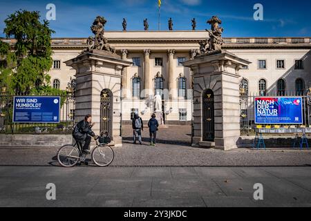 Berlin Mitte, Humboldt Universität, Straße unter den Linden - 14.09.2024 Berlin *** Berlin Mitte, Humboldt University HUB, Straße unter den Linden 14 09 2024 Berlin Stockfoto