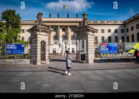 Berlin Mitte, Humboldt Universität, Straße unter den Linden - 14.09.2024 Berlin *** Berlin Mitte, Humboldt University HUB, Straße unter den Linden 14 09 2024 Berlin Stockfoto