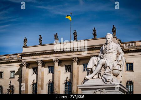 Berlin Mitte, Humboldt Universität, Straße unter den Linden - 14.09.2024 Berlin *** Berlin Mitte, Humboldt University HUB, Straße unter den Linden 14 09 2024 Berlin Stockfoto