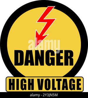 Warnschild für Hochspannungsgefahr 1 Stock Vektor