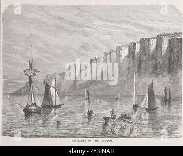 PALISADES AM HUDSON. Bild von Seite 37 von 'Wanderungen in jedem Clime; oder, Reisen, Reisen und Abenteuer auf der ganzen Welt ... Eine Fortsetzung zu „die Erde mit Stift und Bleistift abgegrenzt“ ... Mit ... Illustrationen, etc' Stockfoto