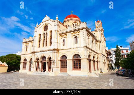 Die Agios Minas Kathedrale ist eine griechisch-orthodoxe Kirche in Heraklion auf Kreta, Griechenland Stockfoto