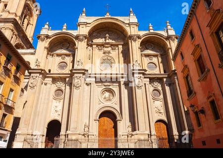 Die Kathedrale von Granada oder die Kathedrale der Inkarnation oder Santa Iglesia Catedral ist eine römisch-katholische Kirche in Granada, Andalusien in Spanien. Stockfoto