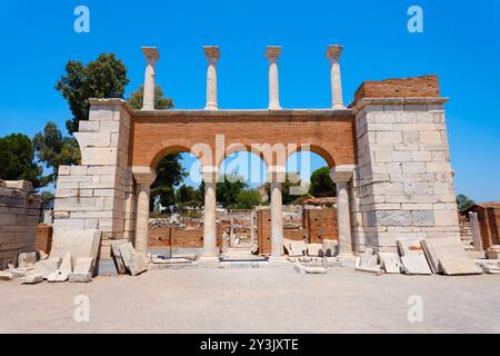 Die Basilika St. John Ruinen in der antiken griechischen Stadt Ephesus in Selcuk, der modernen Stadt in der Provinz Izmir in der Türkei Stockfoto