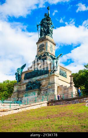 Niederwalddenkmal ist ein Monument, das sich in der Niederwald befindet sich in der Nähe von Rüdesheim am Rhein in Hessen, Deutschland Stockfoto