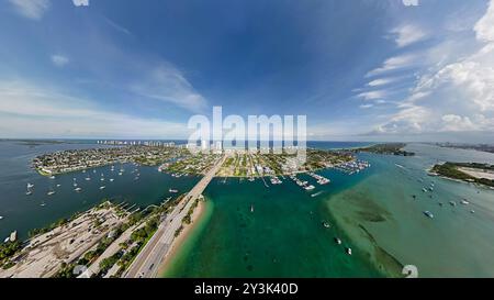 Ein Blick aus der Vogelperspektive auf Riviera Beach in Florida, USA Stockfoto