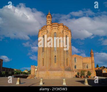 Blick auf die Kathedrale von Sainte cecile in Aibi, in der Region Midi-Pyrénées im Departement Tarn, Frankreich Stockfoto
