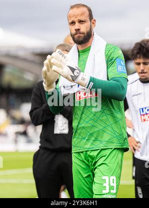 GER, SSV Ulm 1846 vs. 1. FC Nürnberg, Fussball, 2. Bundesliga, Spielzeit 2024/2025, 14.09.2024, DFB/DFL-Vorschriften verbieten jede Verwendung von Fotografien als Bildsequenzen und/oder Quasi-Video. Foto: EIBNER/Michael Schmidt Stockfoto