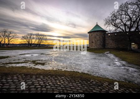 Oslo - 12. Februar 2023: Die historische epische Festung Akershus i Oslo, Norwegen Stockfoto