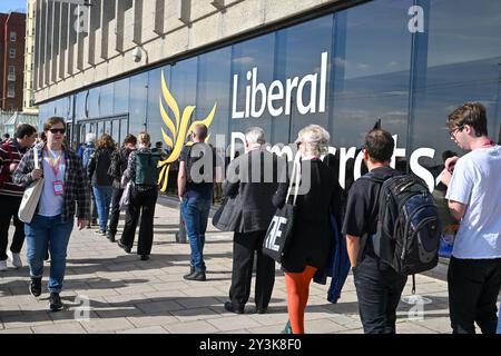 Brighton & Hove, Großbritannien. September 2024. Während der Herbstkonferenz der Liberal Democrats im Brighton Centre, Brighton & Hove, East Sussex, Großbritannien. Quelle: LFP/Alamy Live News Stockfoto