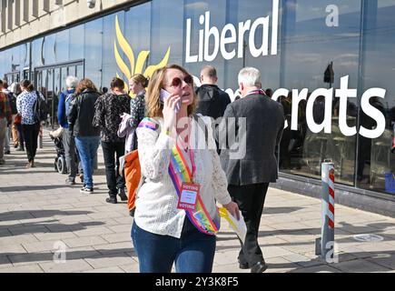 Brighton & Hove, Großbritannien. September 2024. Während der Herbstkonferenz der Liberal Democrats im Brighton Centre, Brighton & Hove, East Sussex, Großbritannien. Quelle: LFP/Alamy Live News Stockfoto