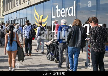 Brighton & Hove, Großbritannien. September 2024. Während der Herbstkonferenz der Liberal Democrats im Brighton Centre, Brighton & Hove, East Sussex, Großbritannien. Quelle: LFP/Alamy Live News Stockfoto