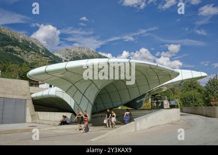 Bahnhof Seegrube, Seilbahn der Innsbrucker Nordkettenbahnen, alpine Nordkette, Innsbruck, Tirol, Österreich, Europa Stockfoto