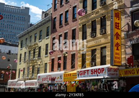 Chinatown ist ein ethnisches Viertel und Touristenattraktion in Lower Manhattan, 2024, New York City, USA Stockfoto