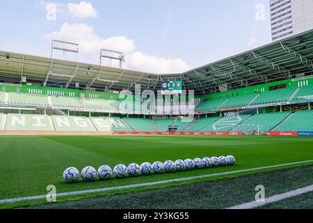 Groningen, Niederlande. September 2024. GRONINGEN, Euroborg-Stadion, 14.09.2024, Saison 2024/2025, niederländische Eredivisie. Während des Spiels Groningen - Feyenoord, Stadionübersicht Credit: Pro Shots/Alamy Live News Stockfoto