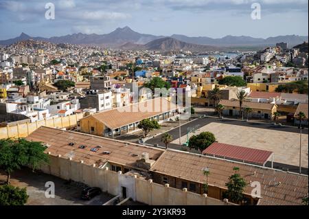 Die pulsierende Stadt Mindelo, São Vicente, Kap Verde Stockfoto