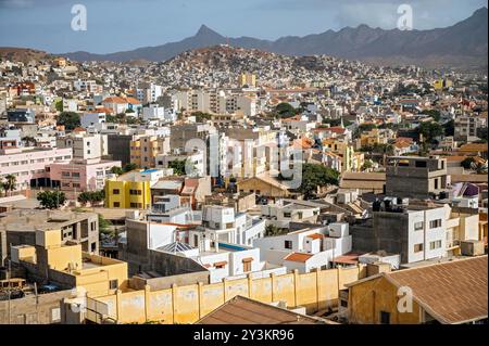 Im Herzen von Mindelo, São Vicente, Kap Verde Stockfoto