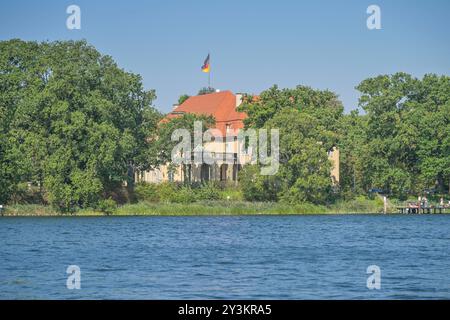 Borsig Villa, Halbinsel Reiherwerder, Tegeler See, Tegel, Reinickendorf, Berlin, Deutschland Stockfoto