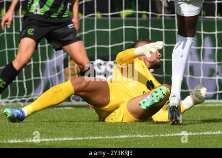 Brügge, Belgien. September 2024. Ein Fußballspiel zwischen Cercle Brugge KSV und KRC Genk Samstag, den 14. September 2024 in Brügge, am 7. Tag der Saison 2024-2025 der ersten Liga der "Jupiler Pro League" der belgischen Meisterschaft. BELGA FOTO JILL DELSAUX Credit: Belga News Agency/Alamy Live News Stockfoto