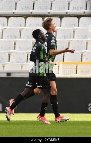 Brügge, Belgien. September 2024. Ein Fußballspiel zwischen Cercle Brugge KSV und KRC Genk Samstag, den 14. September 2024 in Brügge, am 7. Tag der Saison 2024-2025 der ersten Liga der "Jupiler Pro League" der belgischen Meisterschaft. BELGA FOTO JILL DELSAUX Credit: Belga News Agency/Alamy Live News Stockfoto