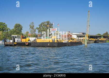 Züblin Spezialtiefbau, Mertensstraße, Havel, Spandau, Berlin, Deutschland Stockfoto