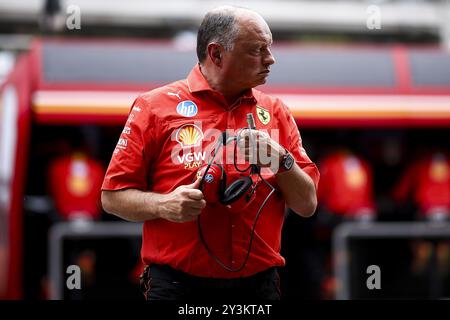 VASSEUR Frederic (fra), Teamchef &amp; General Manager der Scuderia Ferrari, Porträt während des Formel-1-Grand Prix 2024 von Aserbaidschan, 17. Runde der Formel-1-Weltmeisterschaft 2024 vom 13. Bis 15. September 2024 auf dem Baku City Circuit in Baku, Aserbaidschan Stockfoto