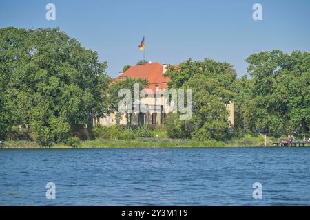 Borsig Villa, Halbinsel Reiherwerder, Tegeler See, Tegel, Reinickendorf, Berlin, Deutschland *** Borsig Villa, Reiherwerder Halbinsel, Tegeler See, Tegel, Reinickendorf, Berlin, Deutschland Stockfoto