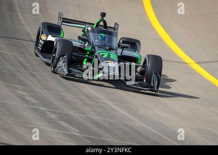 Libanon, TN, USA. September 2024. CONOR DALY (78) (USA) aus Noblesville, Indiana, praktiziert für den Big Machine Music City Grand Prix, der von Gainbridge am Nashville Superspeedway in Libanon, TN, präsentiert wird. (Kreditbild: © Walter G. Arce Sr./ASP via ZUMA Press Wire) NUR REDAKTIONELLE VERWENDUNG! Nicht für kommerzielle ZWECKE! Stockfoto