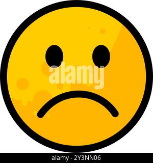 Trauriges Gesicht, Traurigkeit - Emoticon, Vektorsymbol Stock Vektor