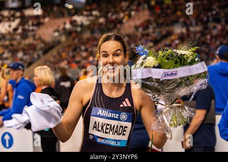 Brüssel, Frankreich. September 2024. BRÜSSEL, FRANKREICH - 13. SEPTEMBER: Kimberly Alkemade, Niederlande, tritt am 13. September 2024 im King Baudouin Stadium in Brüssel an. (Foto von Lars van Hoeven/Orange Pictures) Credit: Orange Pics BV/Alamy Live News Stockfoto