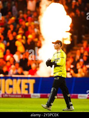 Birmingham, Großbritannien, 14. September 2024. James Bracey aus Gloucestershire während des T20 Vitality Blast Final zwischen Gloucestershire und Somerset. Quelle: Robbie Stephenson/Gloucestershire Cricket/Alamy Live News Stockfoto