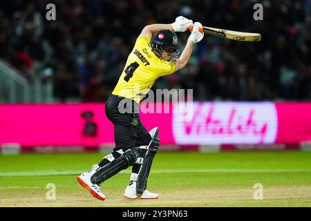 Birmingham, Großbritannien, 14. September 2024. Cameron Bancroft in Gloucestershire spielte beim T20 Vitality Blast Final zwischen Gloucestershire und Somerset. Quelle: Robbie Stephenson/Gloucestershire Cricket/Alamy Live News Stockfoto
