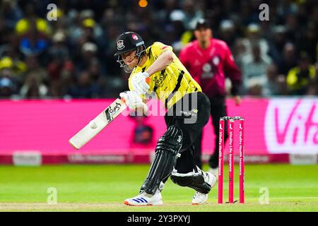 Birmingham, Großbritannien, 14. September 2024. Cameron Bancroft in Gloucestershire spielte beim T20 Vitality Blast Final zwischen Gloucestershire und Somerset. Quelle: Robbie Stephenson/Gloucestershire Cricket/Alamy Live News Stockfoto