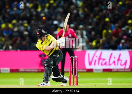 Birmingham, Großbritannien, 14. September 2024. Cameron Bancroft in Gloucestershire spielte beim T20 Vitality Blast Final zwischen Gloucestershire und Somerset. Quelle: Robbie Stephenson/Gloucestershire Cricket/Alamy Live News Stockfoto