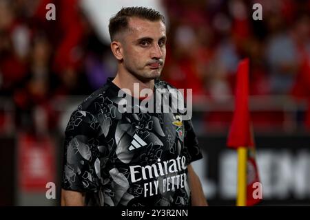 Portugal. September 2024. Kerem Akturkoglu Stürmer von SL Benfica während des Liga Portugal Betclic Matches zwischen SL Benfica und CD Santa Clara im Estadio da Luz am 14. September 2024 in Lissabon. Liga Portugal Betclic - SL Benfica vs CD Santa Clara (Valter Gouveia/SPP) Credit: SPP Sport Press Photo. /Alamy Live News Stockfoto