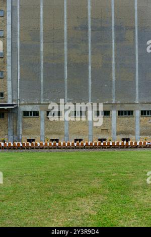 „Speicher Gramzow“ ist ein renoviertes Getreidesilo aus dem Jahr 1954, das 2024 zum Industriemonument erklärt wurde. Stockfoto