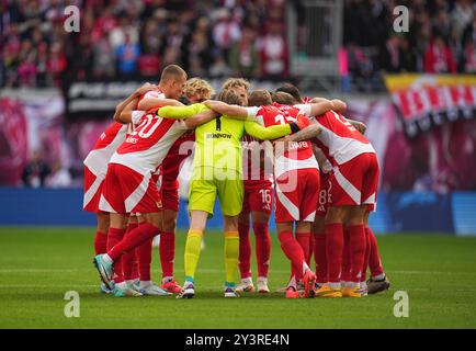 Red Bull Arena, Leipzig, Deutschland. September 2024. Union Berlin Team während einer 1. Bundesliga-Spiel, RB Leipzig gegen Union Berlin, in der Red Bull Arena, Leipzig. Ulrik Pedersen/CSM/Alamy Live News Stockfoto