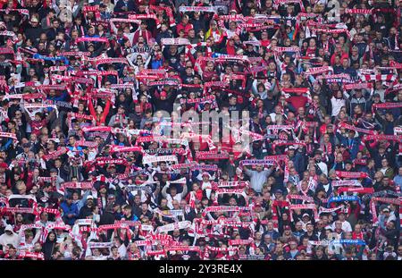 Red Bull Arena, Leipzig, Deutschland. September 2024. Leipzig Fans während einer 1. Bundesliga-Spiel, RB Leipzig gegen Union Berlin, in der Red Bull Arena, Leipzig. Ulrik Pedersen/CSM/Alamy Live News Stockfoto