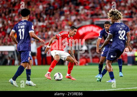 Portugal. September 2024. Di Maria von SL Benfica während des Liga Portugal Betclic Spiels zwischen SL Benfica und CD Santa Clara im Estadio da Luz am 14. September 2024 in Lissabon. Liga Portugal Betclic - SL Benfica vs CD Santa Clara (Valter Gouveia/SPP) Credit: SPP Sport Press Photo. /Alamy Live News Stockfoto