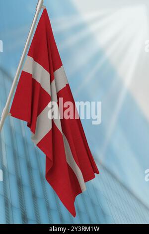 Nationale Flagge Dänemarks. 3D rendern Stockfoto