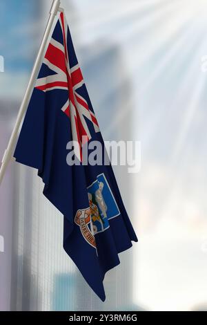 Nationalflagge der Falklandinseln. 3D rendern Stockfoto