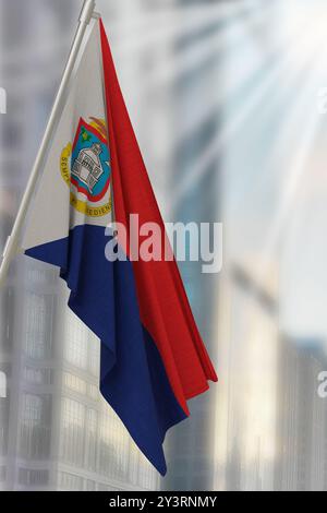 Nationalflagge von Sint Maarten. 3D rendern Stockfoto