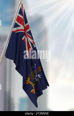 Südgeorgien und die Südsandwichinseln Nationalflagge. 3D rendern Stockfoto