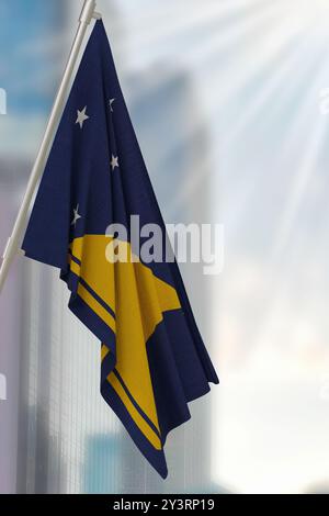 Nationalflagge Tokelaus. 3D rendern Stockfoto