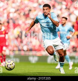 Morgan Gibbs White in Nottingham Forest im Spiel der Premier League zwischen Liverpool und Nottingham Forest in Anfield, Liverpool am Samstag, den 14. September 2024. (Foto: Steven Halliwell | MI News) Credit: MI News & Sport /Alamy Live News Stockfoto