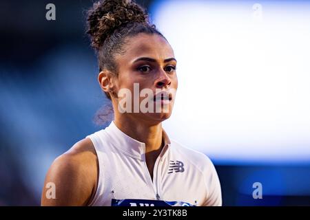 Brüssel, Frankreich. September 2024. BRÜSSEL, FRANKREICH - 14. SEPTEMBER: Sydney McLaughlin, USA. Teilnahme am Finale der Wanda Diamond League im King Baudouin Stadium am 14. September 2024 in Brüssel. (Foto von Lars van Hoeven/Orange Pictures) Credit: dpa/Alamy Live News Stockfoto