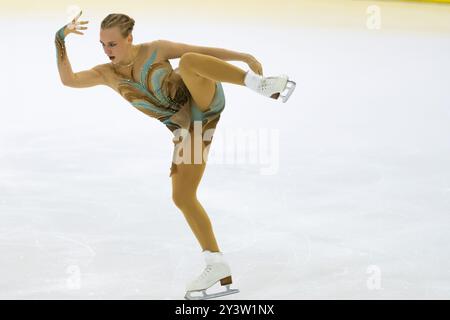 Niina PETROKINA (EST) während des Free Skating Women am 14. September 2024 im IceLab Bergamo, Italien, während der Challenger Series Lombardia Trophy, Eislaufwettbewerb in Bergamo, Italien, 14. September 2024 Stockfoto